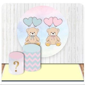 Party GENDER REVEAL Round Backdrop